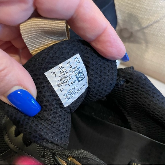 Puma Mens RS-X Black and Gold Size 7 - Picture 5 of 8